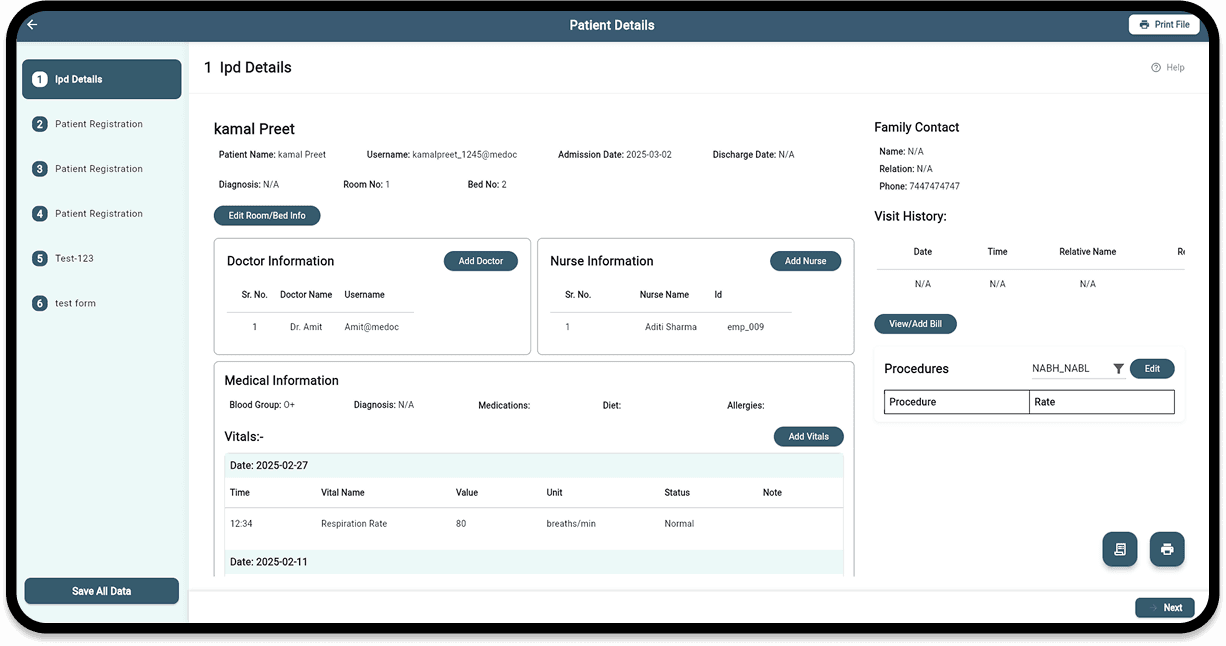 Hospital Plus Dashboard